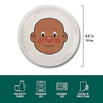Genuine Fred Food Face Plate for Creative Eating Fun