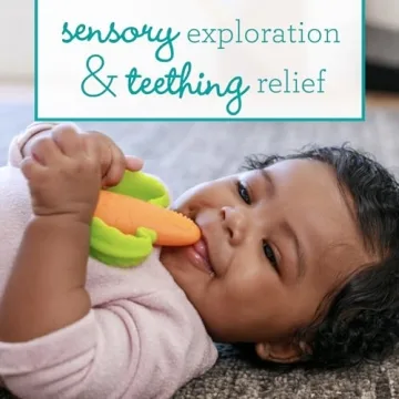 Infantino Lil' Nibbles Silicone Baby Teether - Orange Carrot