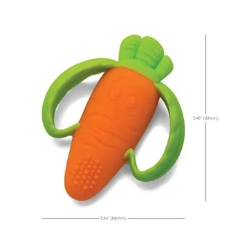 Infantino Lil' Nibbles Silicone Baby Teether - Orange Carrot