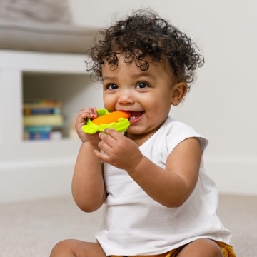 Infantino Lil' Nibbles Silicone Baby Teether - Orange Carrot