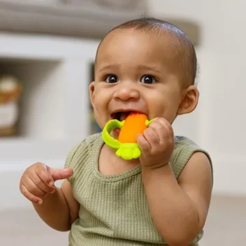 Infantino Lil' Nibbles Silicone Baby Teether - Orange Carrot