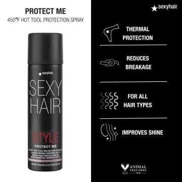 SexyHair Style Protect Me Hot Tool Protection Spray, 4.2 Oz | Thermal Protection | Up to 78% Breakage Reduction | Light Hold