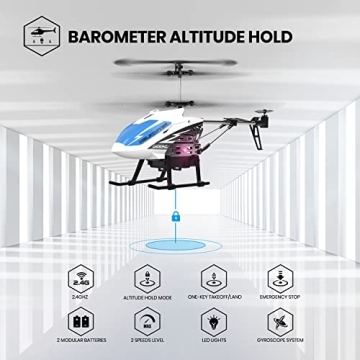 DEERC DE51 Remote Control Helicopter - 20+ Mins Fun