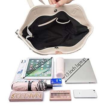 Large Fleece Sherpa Purse Teddy Plush Fluffy Furry Fuzzy Tote Bag Faux Fur Handbags for Women Ladies Crossbody Shoulder Beige