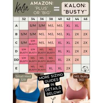 Kalon Women’s 4 Pack Demi Padded Bralette Wireless Comfortable Bra (S/M, Earth)