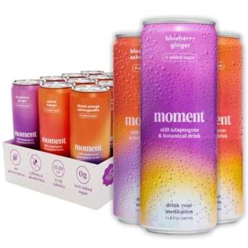 Moment Adaptogen Drink - Still Combo Variety, L-Theanine & Ashwagandha for Focus & Stress Relief, 0 ...