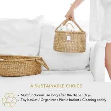 Bebe Bask Award-Winning Baby Diaper Caddy Organizer