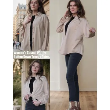 Elegant Women's Waffle Button Down Shirt for Every Occasion