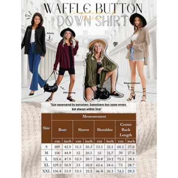 Elegant Women's Waffle Button Down Shirt for Every Occasion