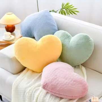 XVTRU Sage Green Heart Decorative Pillow - Plush Comfort