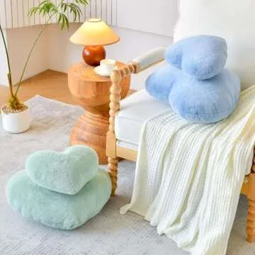 XVTRU Sage Green Heart Decorative Pillow - Plush Comfort