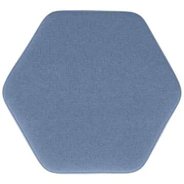 SIMPLIHOME Brock 16" Irregular Footstool in Wedgewood Blue