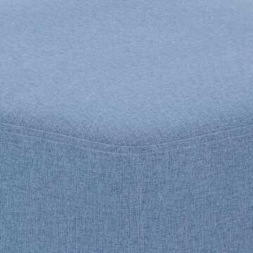 SIMPLIHOME Brock 16" Irregular Footstool in Wedgewood Blue