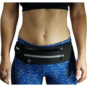 dimok Running Belt Waist Pack - Water Resistant Runners Belt Fanny Pack for Hiking Fitness – Adjus...