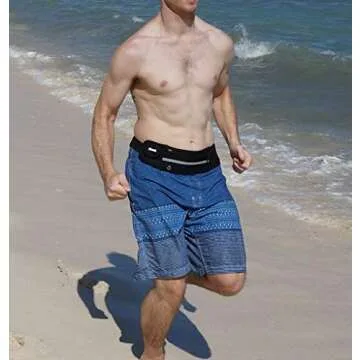 dimok Running Belt Waist Pack - Water Resistant Runners Belt Fanny Pack for Hiking Fitness – Adjustable Running Pouch for Phones iPhone Android