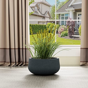 Kante 15.7" Modern Concrete Planter with Drainage Hole