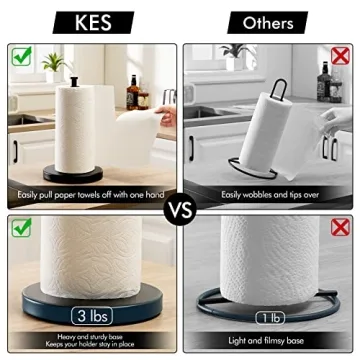 KES Paper Towel Holder with Weighted Base for Stability