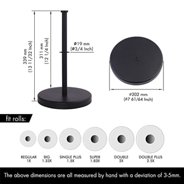 KES Paper Towel Holder with Weighted Base for Stability