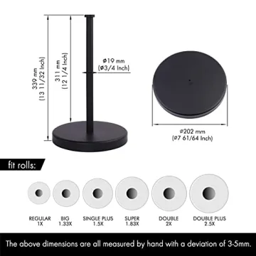 KES Paper Towel Holder with Weighted Base for Stability