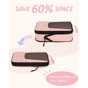 BAGSMART 6 Set Compression Packing Cubes for Travel