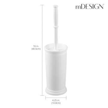 mDesign Toilet Bowl Brush & Holder - Modern and Stylish