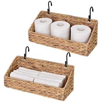 Eco-Friendly Water Hyacinth Wall Baskets - Stylish Storage for Home & Office