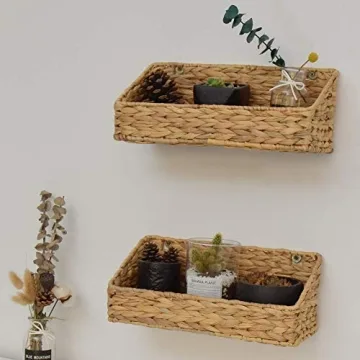 Water Hyacinth Wall Baskets for Stylish Home Storage