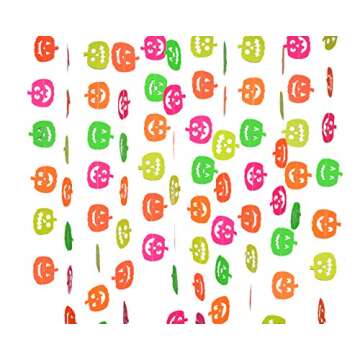 Midnight Glo Halloween Decoration 78ft Neon Pumpkin Garland Wall Hanging Decorations for Halloween B...