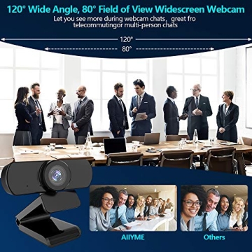1080P AIIYME Webcam with Microphone for Streaming and Video Calls