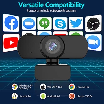 1080P AIIYME Webcam with Microphone for Streaming and Video Calls