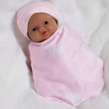 Realistic 5 Inch Silicone Newborn Baby Doll Gift Set