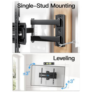 Pipishell Full Motion TV Wall Mount for 26-60" TVs