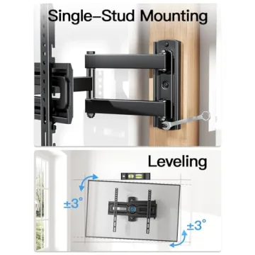Pipishell Full Motion TV Wall Mount for 26-60" TVs