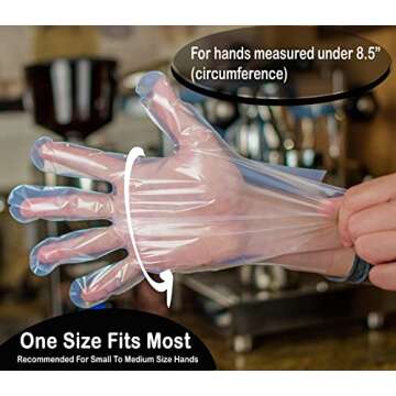 Compostable Food Prep Disposable Gloves - 100 Count