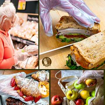 Compostable Food Prep Disposable Gloves - 100 Count