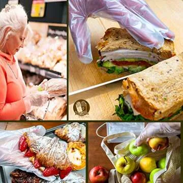 Compostable Food Prep Disposable Gloves - 100 Count