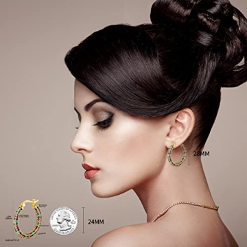 Elegant 925 Sterling Silver Gold-Plated Hoop Earrings