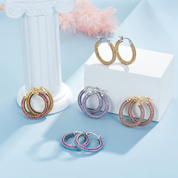Elegant 925 Sterling Silver Gold-Plated Hoop Earrings