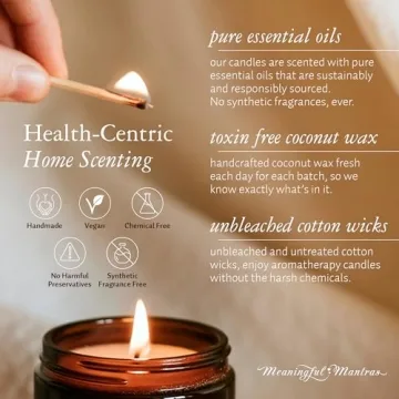 Pumpkin Spice Aromatherapy Candle with Real Essential Oils | Non-Toxic Long Lasting