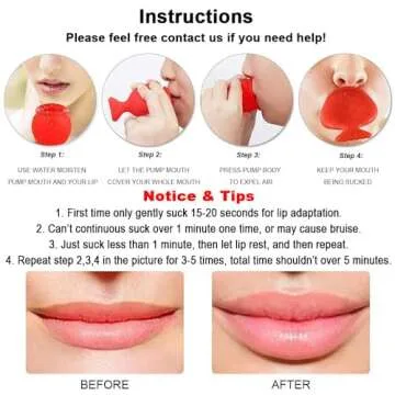 MonLiya Lips Enhancer Plumper Device Lips Silicone Fish Shape Natural Pout Mouth Tool Sexy Lip Mouth
