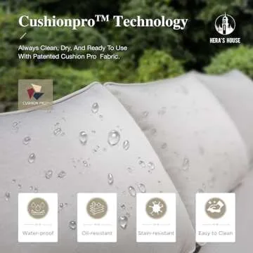 HERA'S HOUSE Comfortable 5-Piece Patio Set with Swivel Chairs