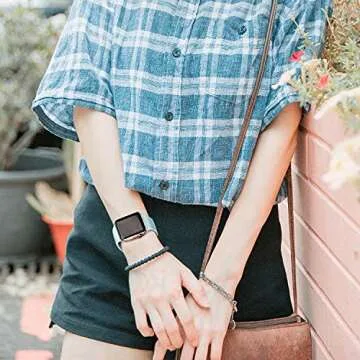 Band4u Pack 4 Silicone Bands Compatible with Apple Watch Band 41mm 45mm 38mm 40mm 42mm 44mm,Soft Silicone Replacement Bands Compatible with iWatch Series 7/6/5/4/3/2/1 SE