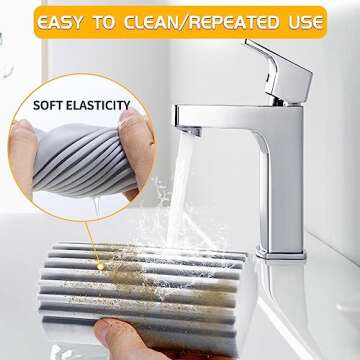 COBETE Damp Clean Duster Sponge,4pack Magic Sponge Eraser,Reusable Damp Dusting Sponge Household Cleaning for Blinds, Glass, Baseboards,Radiators,Window Track Grooves(Grey)