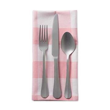 DII Pink & White Buffalo Check Napkin Set - 6 Pieces