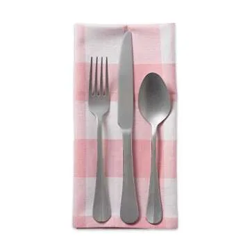DII Pink & White Buffalo Check Napkin Set - 6 Pieces