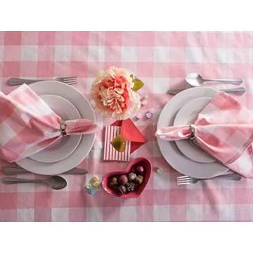 DII Pink & White Buffalo Check Napkin Set - 6 Pieces