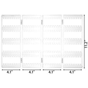 Sooyee Acrylic Earring Holder Organizer,256 Holes 5 Tiers Stud Organizer,4 Doors Foldable Necklace Jewelry Display Stands for Selling,Clear