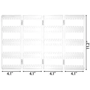 Sooyee Acrylic Earring Holder Organizer,256 Holes 5 Tiers Stud Organizer,4 Doors Foldable Necklace Jewelry Display Stands for Selling,Clear