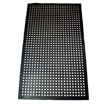 New Star Foodservice 533517 Commercial Grade Grease Resistant Anti-Fatigue Rubber Floor Mat, 36" x 6...