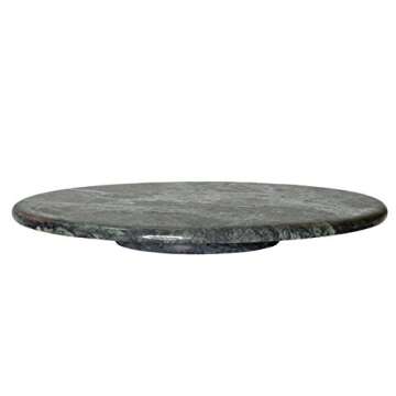 Elegant Creative Home Natural Green Marble Lazy Susan 12 Inch